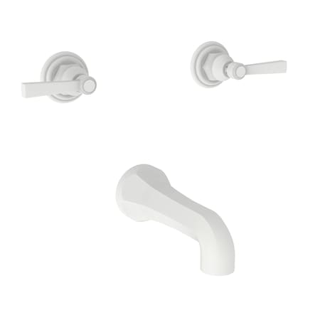 Newport Brass Tub Faucet, Matte White, Wall 3-915-52